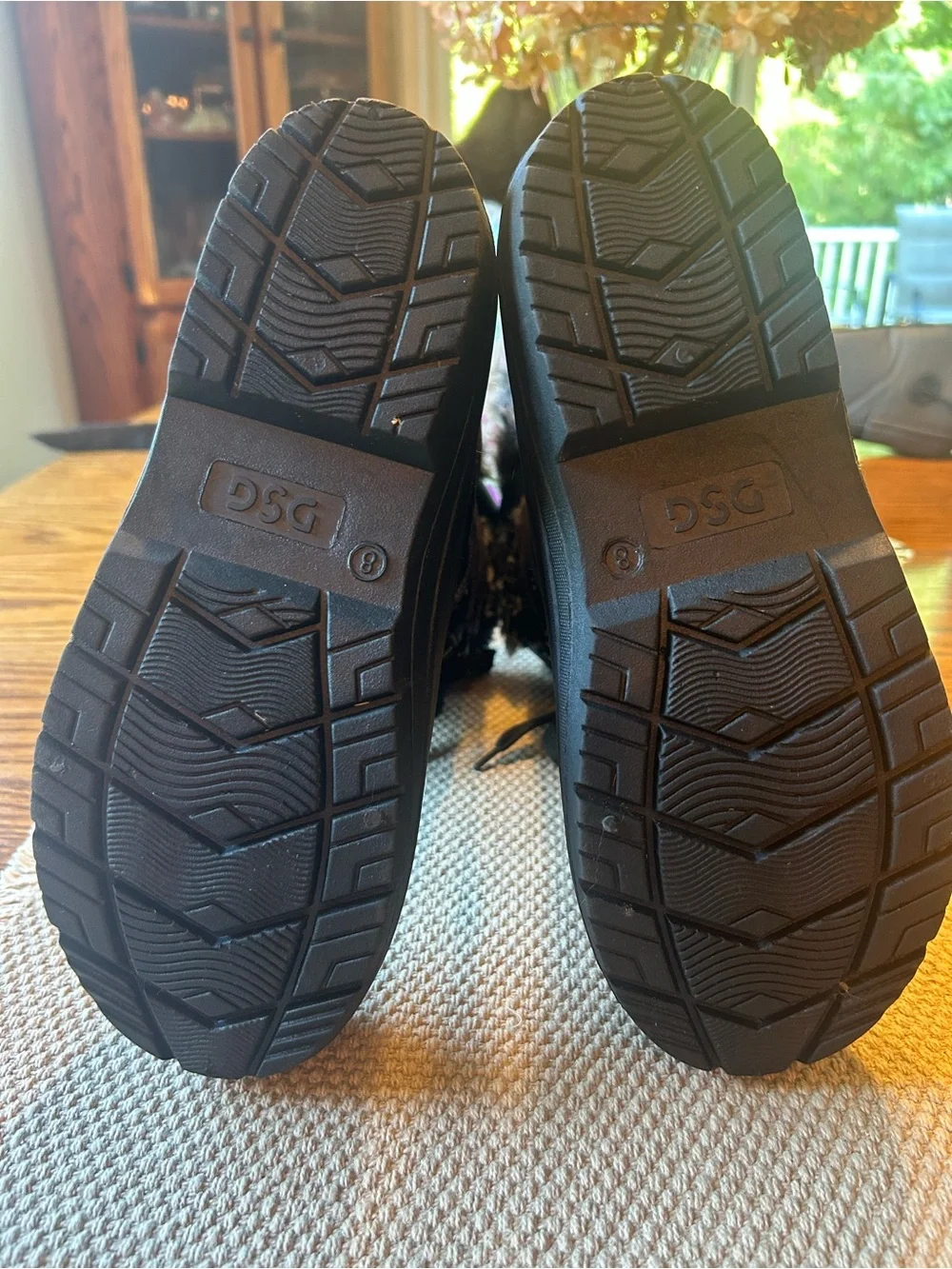 DSG Brown and Black Women's Lace-Up Faux-Fur Winter Boots